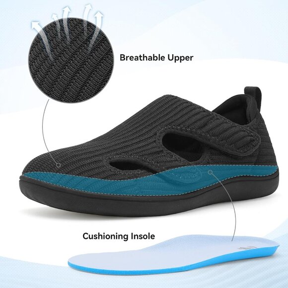Diabetic Shoes for Women Adjustable Extra Wide Barefoot Walking Shoes for Swolle - Picture 7 of 7